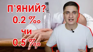 Яка допустима НОРМА АЛКОГОЛЮ для водіїв? Як нас дурять з 0,2 проміле