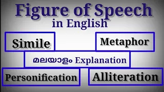 Figures of speech in Malayalam| Poetic devices |simile | metaphor, personification | alliteration.