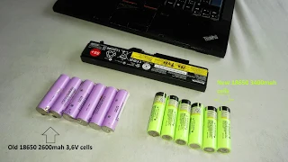 Upgrade battery  Lenovo T410 | replacement 18650 cells | Ako opraviť bateriu v notebooku