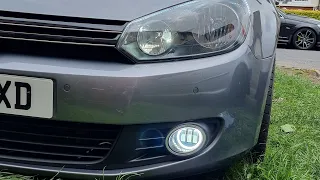 LED DRL halo/fog light installation Golf Mk6...also fit other VW range cars