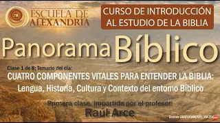 Clase 01- PANORAMA BÍBLICO: LENGUA, HISTORIA, CULTURA Y CONTEXTO