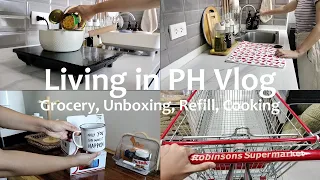 Living in the Philippines Vlog Grocery Shopping Unboxing Packages Pantry Refill and Home Cooking