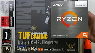 AMD Ryzen 5 5600G ASUS TUF GAMING B550M-PLUS WiFi Kingston NV1 PC Build