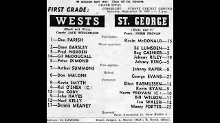 1963 NSWRL grand final: WESTERN SUBURBS v ST GEORGE at Sydney Cricket Ground highlights