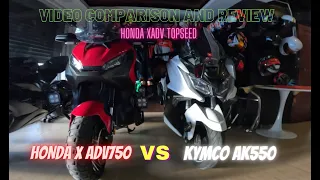 Honda xadv750 VS Kymco ak550 | Review comparison | ano mas sulit?