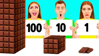 100 खाद्य परतें चुनौती | पागल चुनौती Fun Challenge