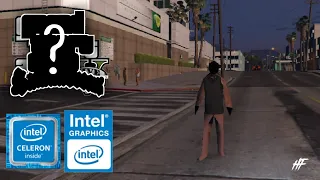 GTA V [Very Low Settings] | INTEL CELERON N4000 | 4GB RAM | INTEL UHD GRAPHICS 600 | 128MB VRAM