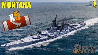 Montana 5 Kills & 226k Damage | World of Warships Gameplay