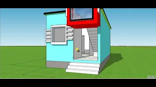 12x27 Foot ka house design in 3d // 324 Sqft ka Naksa in 3D//3d Ghar ka naksa//1BHK KA NAKSA