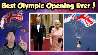 Californian Reacts | JAMES BOND and THE QUEEN London 2012 Performance - Queens Best Entrance Ever?