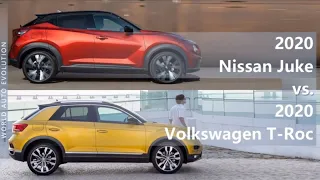 2020 Nissan Juke vs 2020 Volkswagen T-Roc (technical comparison)