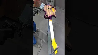 Painting a guitar with a purple burst!