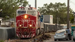 CSX Pride In Service Train Locomotives in Miami, Florida!