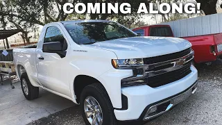 PROGRESS ON THE 2021 SILVERADO SINGLE CAB! | TRUCK MEETS!