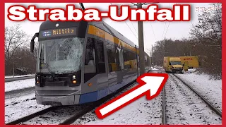 🛑 Diese Pakete verspäten sich 📦 Straßenbahn kracht in Posttransporter 🚊🚚  In Leipzig-Grünau-Mitte