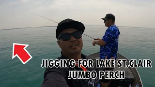 JIGGING FOR LAKE ST.CLAIR JUMBO PERCH - Lake St.Clair Fishing
