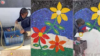 Reuse Plastic Bottle Cap Idea || Recycle Wall Art || Amazing Wall Decor || DIY