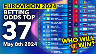 🏆 This will be the winner of Eurovision 2024 | Betting Odds Top 32 (May 8th)