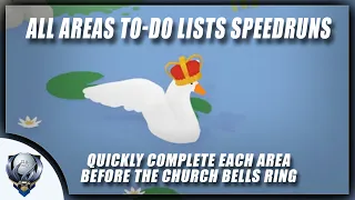Untitled Goose Game - Quickly, Speedrun Trophies. All 4 Areas Completed Before Church Bells Ring