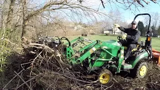 You Need a Grapple! Sub Compact Tractor & Grapple Make Easy Work of  Clearing Brush