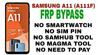 Samsung A11 Frp Bypass 2023 | Samsung A11 Bypass Google Account Unlock Android 10 | No Smart  Switch