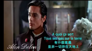 Alain Delon - S'en Aller ('Go'  by Bruno Pelletier) with lyrics