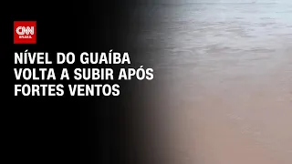 Nível do Guaíba volta a subir após fortes ventos | CNN NOVO DIA