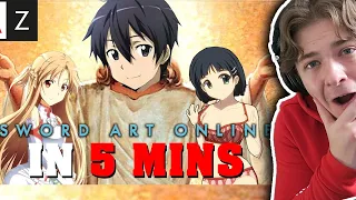 NON Anime Fan Reacts to Sword Art Online IN 5 MINUTES