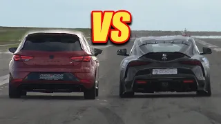 SEAT LEON CUPRA +500HP vs TOYOTA SUPRA MK5 600+HP - DRAG