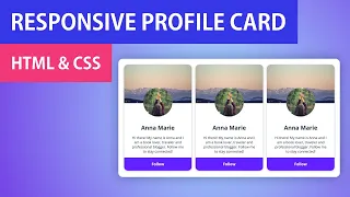 Responsive Profile Card | Figma to HTML & CSS