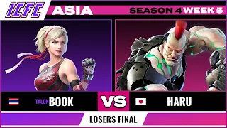 Book (Lidia) vs Haru (Jack-7) - Losers Final ICFC Tekken 7 Season 4 Week 5