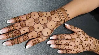 Easy Mehndi Design For Eid special 2022 || Grid Mehndi Design || Tasanna's Mehndi