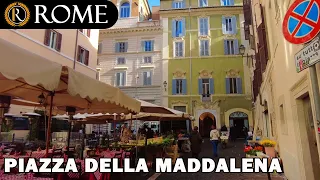 Rome guided tour ➧ Piazza della Maddalena [4K Ultra HD]