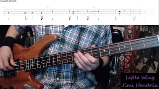 Little Wing by Jimi Hendrix - Bass Cover with Tabs Play-Along