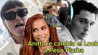 Anitta le hace Cambio de Look a Peso Pluma y así quedó