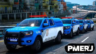 ESCOLTA ARMADA + COMBOIO 41º BPM PMERJ | GTA 5 POLICIAL