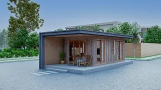 Simple House Design with Floor Plan | House Design Ideas (28sqm) | 4 x 7 Meter​ Village House Design