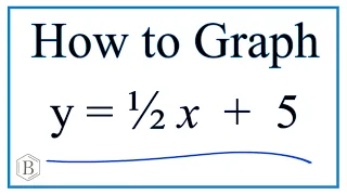 How to Graph y = 1/2x + 5