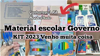 MATERIAL ESCOLAR DO GOVERNO DO ESTADO DE SAO PAULO 2023 📚GANHAMOS 3 kit #materiaescolar