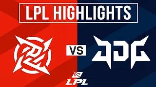 NIP vs JDG Highlights ALL GAMES | LPL 2024 Spring | Ninjas In Pyjamas vs JD Gaming