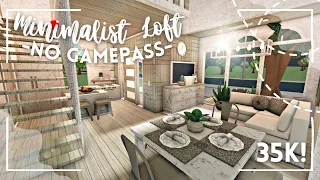 [ roblox bloxburg ] 🌻 no gamepass minimalist loft - ꒰ build & tour ꒱ - itapixca builds