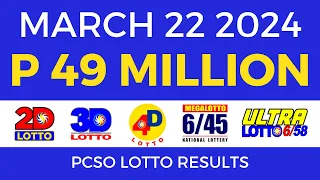 Lotto Result March 22 2024 9pm PCSO