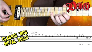 Dio - Holy Diver - guitar solo lesson with tabs! 🎸+🤘=🔥