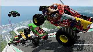 Epic High Speed Monster Truck Jump And Crashes #53 | BeamNG Drive | BeamNG ASna