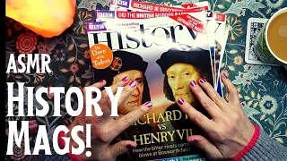 ASMR | History Magazine Browsing at Coffee Time! Whispered Chat & Page Turning Sounds