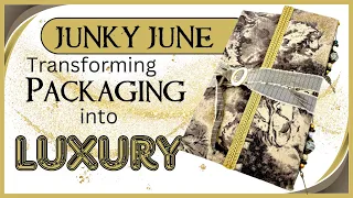 JUNKY JUNE: TRANSFORM CARDBOARD PACKAGING INTO A LUXURY FOLIO?JOURNAL UPCYCLING PROJECT