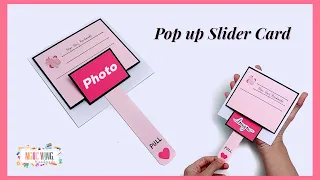 Pop up Slider Card || Thiệp kéo bật ảnh (Hidden Photo Flap Card) • NGOC VANG Handmade