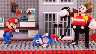 Sonic Captured by Eggman! Mario to the Rescue! [LEGO]