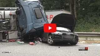 Erneut schwerer Lkw-Unfall an Stauende: