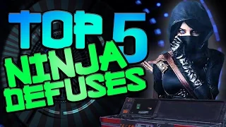 Top 5 Ninja Defuses (1v6 Clutch, MW2, Hackers, Funny Moments, & More!)